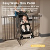 image:imageCumbor 3048 Baby Gate for Stairs and Doorways Moms Choice Award Winner Pressure Mounted Dog Gate Indoor with SelfClosing Walk Through Door Easy Install DoubleLock Design Cool GrayBrown