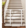 image:imageCumbor 3048 Baby Gate for Stairs and Doorways Moms Choice Award Winner Pressure Mounted Dog Gate Indoor with SelfClosing Walk Through Door Easy Install DoubleLock Design Cool GrayWhite