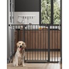 image:imageCumbor 3048 Baby Gate for Stairs and Doorways Moms Choice Award Winner Pressure Mounted Dog Gate Indoor with SelfClosing Walk Through Door Easy Install DoubleLock Design Cool GrayBlack