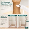 image:imageCumbor 3048 Baby Gate for Stairs and Doorways Moms Choice Award Winner Pressure Mounted Dog Gate Indoor with SelfClosing Walk Through Door Easy Install DoubleLock Design Cool GrayWhite