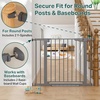 image:imageCumbor 3048 Baby Gate for Stairs and Doorways Moms Choice Award Winner Pressure Mounted Dog Gate Indoor with SelfClosing Walk Through Door Easy Install DoubleLock Design Cool GrayCool Gray