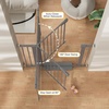 image:imageCumbor 3048 Baby Gate for Stairs and Doorways Moms Choice Award Winner Pressure Mounted Dog Gate Indoor with SelfClosing Walk Through Door Easy Install DoubleLock Design Cool GrayCool Gray