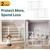 image:imageCumbor 3048 Baby Gate for Stairs and Doorways Moms Choice Award Winner Pressure Mounted Dog Gate Indoor with SelfClosing Walk Through Door Easy Install DoubleLock Design Cool GrayWhite