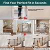 image:imageCumbor 3048 Baby Gate for Stairs and Doorways Moms Choice Award Winner Pressure Mounted Dog Gate Indoor with SelfClosing Walk Through Door Easy Install DoubleLock Design Cool GrayBrown