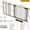 image:imageCumbor 3048 Baby Gate for Stairs and Doorways Moms Choice Award Winner Pressure Mounted Dog Gate Indoor with SelfClosing Walk Through Door Easy Install DoubleLock Design Cool GrayBrown