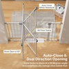 image:imageCumbor 3048 Baby Gate for Stairs and Doorways Moms Choice Award Winner Pressure Mounted Dog Gate Indoor with SelfClosing Walk Through Door Easy Install DoubleLock Design Cool GraySilver