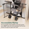 image:imageCumbor 3048 Baby Gate for Stairs and Doorways Moms Choice Award Winner Pressure Mounted Dog Gate Indoor with SelfClosing Walk Through Door Easy Install DoubleLock Design Cool GrayBlack