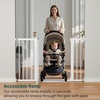 image:imageCumbor 3048 Baby Gate for Stairs and Doorways Moms Choice Award Winner Pressure Mounted Dog Gate Indoor with SelfClosing Walk Through Door Easy Install DoubleLock Design Cool GrayWhite
