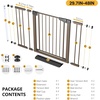 image:imageCumbor 3048 Baby Gate for Stairs and Doorways Moms Choice Award Winner Pressure Mounted Dog Gate Indoor with SelfClosing Walk Through Door Easy Install DoubleLock Design Cool GrayBrown