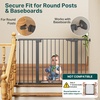 image:imageCumbor 3048 Baby Gate for Stairs and Doorways Moms Choice Award Winner Pressure Mounted Dog Gate Indoor with SelfClosing Walk Through Door Easy Install DoubleLock Design Cool GrayCool Gray
