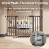 image:imageCumbor 3048 Baby Gate for Stairs and Doorways Moms Choice Award Winner Pressure Mounted Dog Gate Indoor with SelfClosing Walk Through Door Easy Install DoubleLock Design Cool GrayBrown