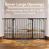 image:imageCumbor 3048 Baby Gate for Stairs and Doorways Moms Choice Award Winner Pressure Mounted Dog Gate Indoor with SelfClosing Walk Through Door Easy Install DoubleLock Design Cool GrayBlack