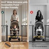 image:imageCumbor 3048 Baby Gate for Stairs and Doorways Moms Choice Award Winner Pressure Mounted Dog Gate Indoor with SelfClosing Walk Through Door Easy Install DoubleLock Design Cool GrayBlack