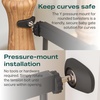 image:imageCumbor 3048 Baby Gate for Stairs and Doorways Moms Choice Award Winner Pressure Mounted Dog Gate Indoor with SelfClosing Walk Through Door Easy Install DoubleLock Design Cool GrayBlack