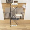 image:imageCumbor 3048 Baby Gate for Stairs and Doorways Moms Choice Award Winner Pressure Mounted Dog Gate Indoor with SelfClosing Walk Through Door Easy Install DoubleLock Design Cool GrayCool Gray
