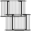image:imageCumbor 3048 Baby Gate for Stairs and Doorways Moms Choice Award Winner Pressure Mounted Dog Gate Indoor with SelfClosing Walk Through Door Easy Install DoubleLock Design Cool GrayBlack