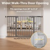 image:imageCumbor 3048 Baby Gate for Stairs and Doorways Moms Choice Award Winner Pressure Mounted Dog Gate Indoor with SelfClosing Walk Through Door Easy Install DoubleLock Design Cool GrayCool Gray