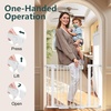 image:imageCumbor 3048 Baby Gate for Stairs and Doorways Moms Choice Award Winner Pressure Mounted Dog Gate Indoor with SelfClosing Walk Through Door Easy Install DoubleLock Design Cool GrayWhite