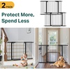 image:imageCumbor 3048 Baby Gate for Stairs and Doorways Moms Choice Award Winner Pressure Mounted Dog Gate Indoor with SelfClosing Walk Through Door Easy Install DoubleLock Design Cool GrayBlack