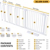 image:imageCumbor 3048 Baby Gate for Stairs and Doorways Moms Choice Award Winner Pressure Mounted Dog Gate Indoor with SelfClosing Walk Through Door Easy Install DoubleLock Design Cool GrayWhite