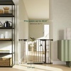 image:imageCumbor 3048 Baby Gate for Stairs and Doorways Moms Choice Award Winner Pressure Mounted Dog Gate Indoor with SelfClosing Walk Through Door Easy Install DoubleLock Design Cool GrayBrown