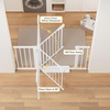 image:imageCumbor 3048 Baby Gate for Stairs and Doorways Moms Choice Award Winner Pressure Mounted Dog Gate Indoor with SelfClosing Walk Through Door Easy Install DoubleLock Design Cool GrayWhite