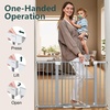 image:imageCumbor 3048 Baby Gate for Stairs and Doorways Moms Choice Award Winner Pressure Mounted Dog Gate Indoor with SelfClosing Walk Through Door Easy Install DoubleLock Design Cool GrayGray