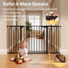 image:imageCumbor 3048 Baby Gate for Stairs and Doorways Moms Choice Award Winner Pressure Mounted Dog Gate Indoor with SelfClosing Walk Through Door Easy Install DoubleLock Design Cool GrayBlack
