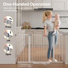 image:imageCumbor 3048 Baby Gate for Stairs and Doorways Moms Choice Award Winner Pressure Mounted Dog Gate Indoor with SelfClosing Walk Through Door Easy Install DoubleLock Design Cool GraySilver