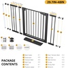 image:imageCumbor 3048 Baby Gate for Stairs and Doorways Moms Choice Award Winner Pressure Mounted Dog Gate Indoor with SelfClosing Walk Through Door Easy Install DoubleLock Design Cool GrayBlack
