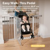 image:imageCumbor 3048 Baby Gate for Stairs and Doorways Moms Choice Award Winner Pressure Mounted Dog Gate Indoor with SelfClosing Walk Through Door Easy Install DoubleLock Design Cool GraySilver