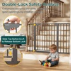 image:imageCumbor 3048 Baby Gate for Stairs and Doorways Moms Choice Award Winner Pressure Mounted Dog Gate Indoor with SelfClosing Walk Through Door Easy Install DoubleLock Design Cool GrayCool Gray