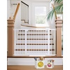 image:imageCumbor 3048 Baby Gate for Stairs and Doorways Moms Choice Award Winner Pressure Mounted Dog Gate Indoor with SelfClosing Walk Through Door Easy Install DoubleLock Design Cool GrayWhite