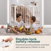 image:imageCumbor 3048 Baby Gate for Stairs and Doorways Moms Choice Award Winner Pressure Mounted Dog Gate Indoor with SelfClosing Walk Through Door Easy Install DoubleLock Design Cool GrayWhite