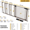 image:imageCumbor 3048 Baby Gate for Stairs and Doorways Moms Choice Award Winner Pressure Mounted Dog Gate Indoor with SelfClosing Walk Through Door Easy Install DoubleLock Design Cool GrayBrown