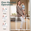 image:imageCumbor 3048 Baby Gate for Stairs and Doorways Moms Choice Award Winner Pressure Mounted Dog Gate Indoor with SelfClosing Walk Through Door Easy Install DoubleLock Design Cool GrayWhite