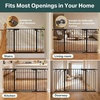 image:imageCumbor 3048 Baby Gate for Stairs and Doorways Moms Choice Award Winner Pressure Mounted Dog Gate Indoor with SelfClosing Walk Through Door Easy Install DoubleLock Design Cool GrayBlack