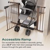 image:imageCumbor 3048 Baby Gate for Stairs and Doorways Moms Choice Award Winner Pressure Mounted Dog Gate Indoor with SelfClosing Walk Through Door Easy Install DoubleLock Design Cool GrayBrown