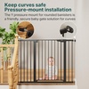 image:imageCumbor 3048 Baby Gate for Stairs and Doorways Moms Choice Award Winner Pressure Mounted Dog Gate Indoor with SelfClosing Walk Through Door Easy Install DoubleLock Design Cool GrayBlack
