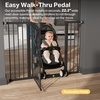 image:imageCumbor 3048 Baby Gate for Stairs and Doorways Moms Choice Award Winner Pressure Mounted Dog Gate Indoor with SelfClosing Walk Through Door Easy Install DoubleLock Design Cool GrayBlack
