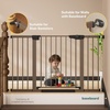 image:imageCumbor 3048 Baby Gate for Stairs and Doorways Moms Choice Award Winner Pressure Mounted Dog Gate Indoor with SelfClosing Walk Through Door Easy Install DoubleLock Design Cool GrayBrown