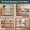 image:imageCumbor 3048 Baby Gate for Stairs and Doorways Moms Choice Award Winner Pressure Mounted Dog Gate Indoor with SelfClosing Walk Through Door Easy Install DoubleLock Design Cool GrayBrown