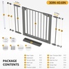 image:imageCumbor 3048 Baby Gate for Stairs and Doorways Moms Choice Award Winner Pressure Mounted Dog Gate Indoor with SelfClosing Walk Through Door Easy Install DoubleLock Design Cool GrayCool Gray