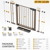 image:imageCumbor 3048 Baby Gate for Stairs and Doorways Moms Choice Award Winner Pressure Mounted Dog Gate Indoor with SelfClosing Walk Through Door Easy Install DoubleLock Design Cool GrayBrown