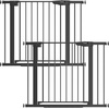 image:imageCumbor 3048 Baby Gate for Stairs and Doorways Moms Choice Award Winner Pressure Mounted Dog Gate Indoor with SelfClosing Walk Through Door Easy Install DoubleLock Design Cool GrayBlack
