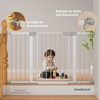 image:imageCumbor 3048 Baby Gate for Stairs and Doorways Moms Choice Award Winner Pressure Mounted Dog Gate Indoor with SelfClosing Walk Through Door Easy Install DoubleLock Design Cool GraySilver