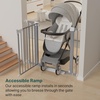image:imageCumbor 3048 Baby Gate for Stairs and Doorways Moms Choice Award Winner Pressure Mounted Dog Gate Indoor with SelfClosing Walk Through Door Easy Install DoubleLock Design Cool GrayGray