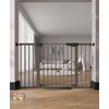 image:imageCumbor 3048 Baby Gate for Stairs and Doorways Moms Choice Award Winner Pressure Mounted Dog Gate Indoor with SelfClosing Walk Through Door Easy Install DoubleLock Design Cool GrayBrown