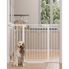 image:imageCumbor 3048 Baby Gate for Stairs and Doorways Moms Choice Award Winner Pressure Mounted Dog Gate Indoor with SelfClosing Walk Through Door Easy Install DoubleLock Design Cool GrayWhite