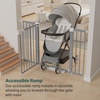 image:imageCumbor 3048 Baby Gate for Stairs and Doorways Moms Choice Award Winner Pressure Mounted Dog Gate Indoor with SelfClosing Walk Through Door Easy Install DoubleLock Design Cool GrayGray